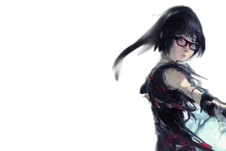 concept art, anime, cyberpunk, comic book art transparent PNG cut-out