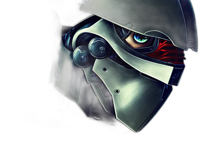 robot, mask, face, weapon transparent PNG cut-out