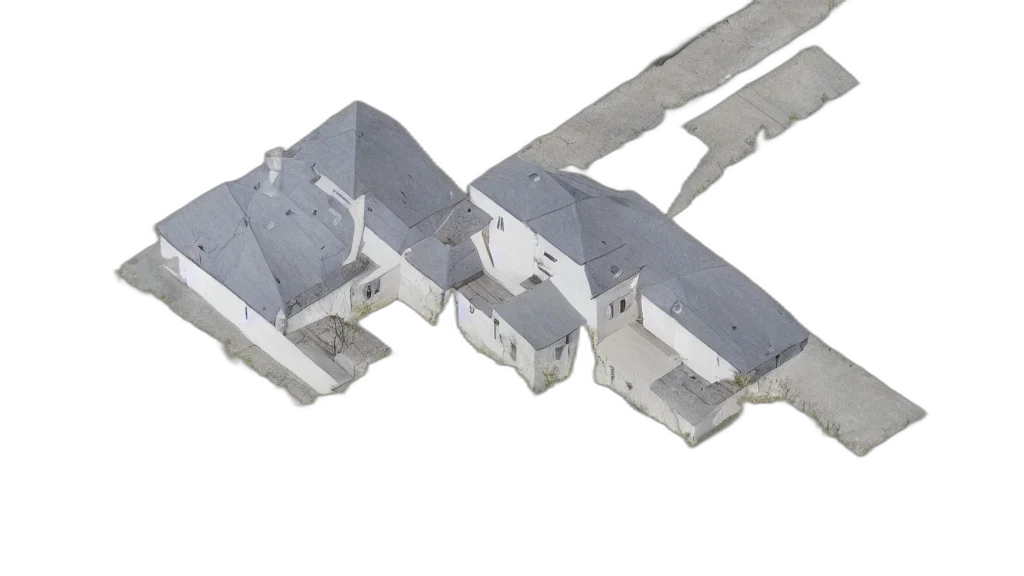 building, umbrella, 3d render, concept art transparent PNG cut-out