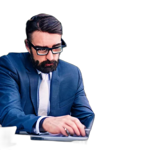 staff, man, wearing, suit transparent PNG cut-out