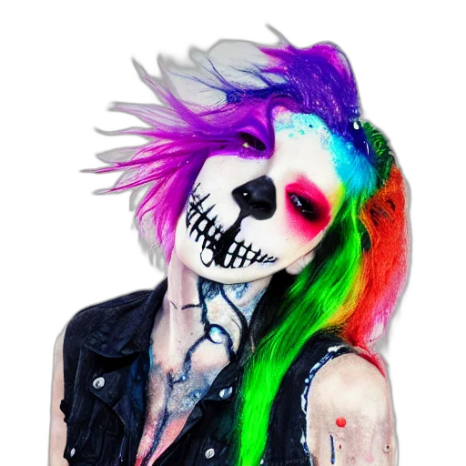 mask, hair, jacket, face transparent PNG cut-out