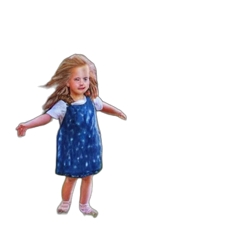 dress, hair, creature, 3d render transparent PNG cut-out
