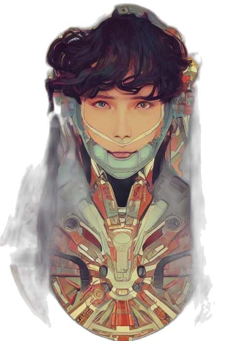mask, face, robot, creature transparent PNG cut-out