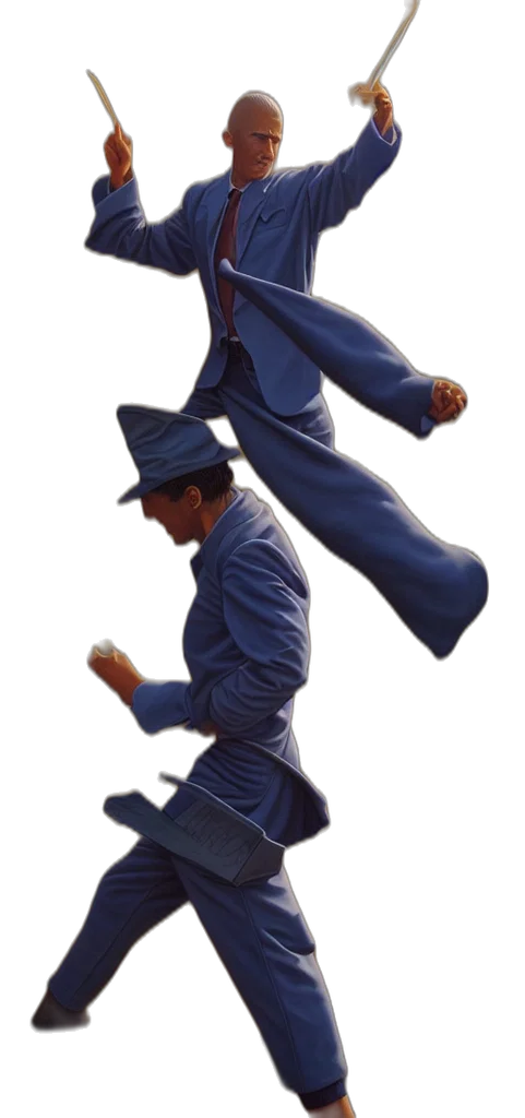 staff, hat, umbrella, jacket transparent PNG cut-out