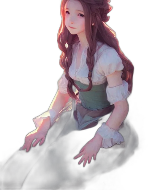 dress, staff, creature, face transparent PNG cut-out