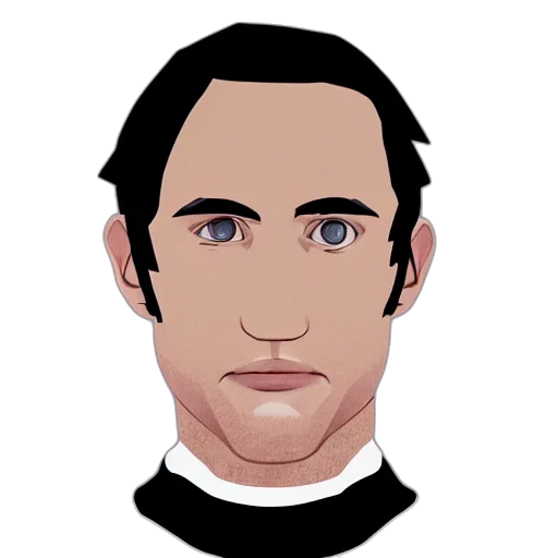 face, staff, cartoon, pixel art transparent PNG cut-out