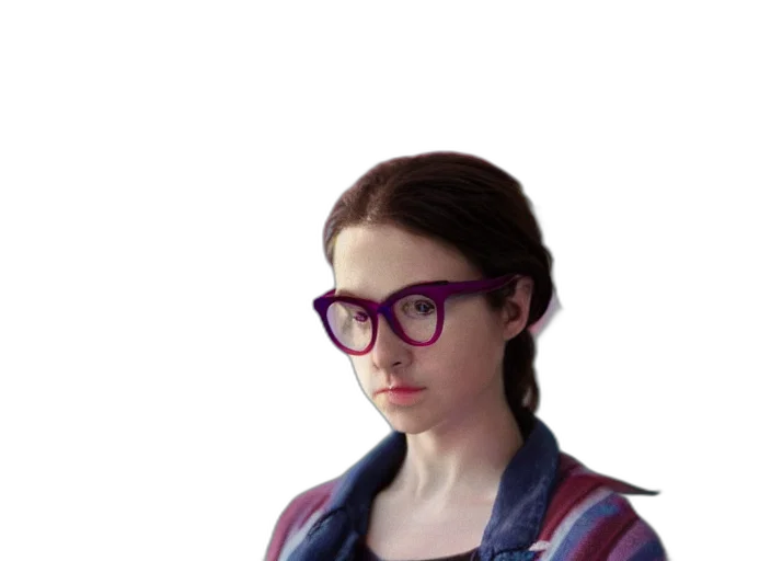face, staff, jacket, hair transparent PNG cut-out