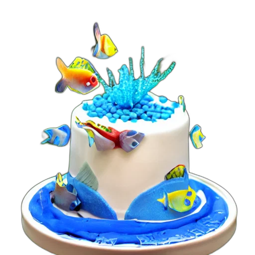 3d render, photorealistic, underwater, fish transparent PNG cut-out