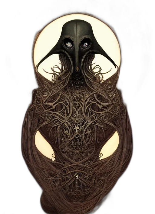 mask, hair, dress, creature transparent PNG cut-out