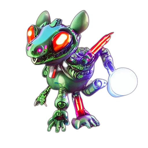 robot, staff, creature, weapon transparent PNG cut-out