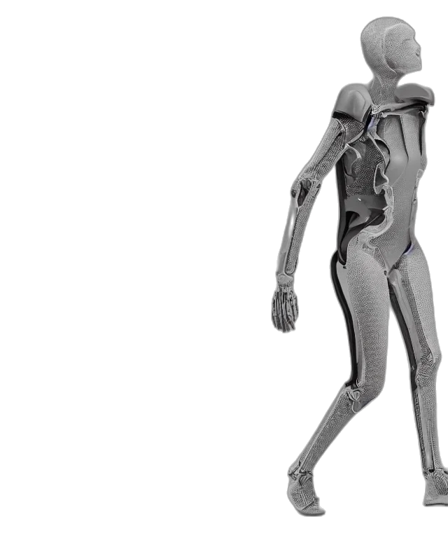 robot, 3d render, concept art, skin transparent PNG cut-out