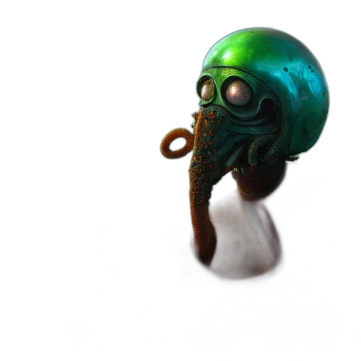 creature, mask, staff, robot transparent PNG cut-out