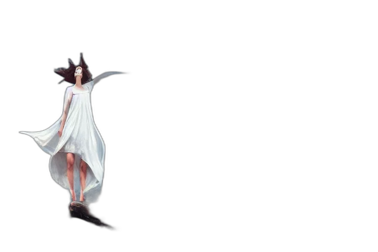 dress, staff, creature, weapon transparent PNG cut-out