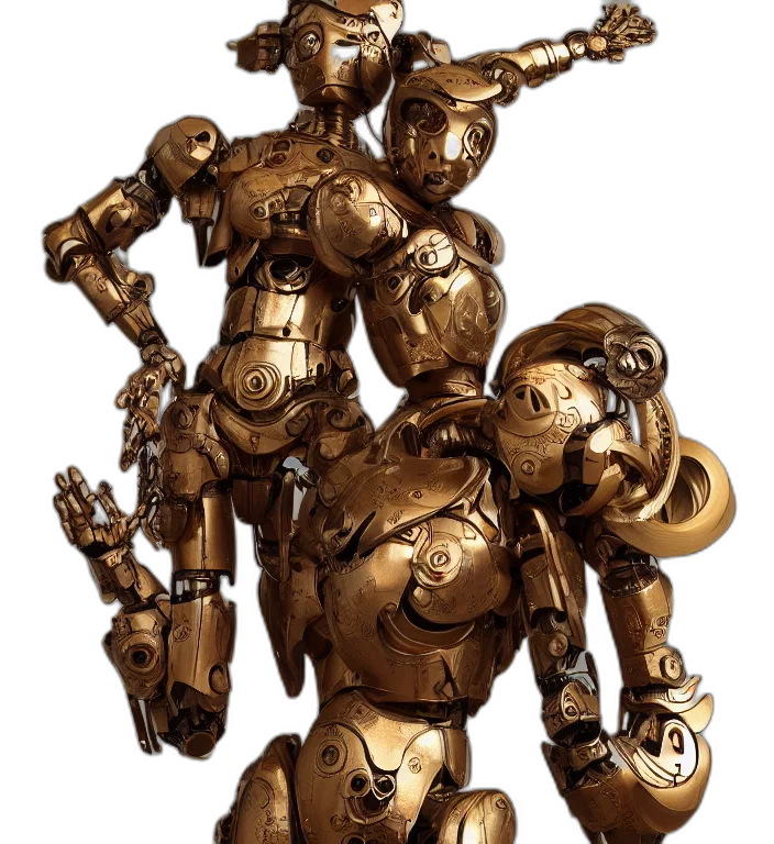 robot, weapon, concept art, 3d render transparent PNG cut-out