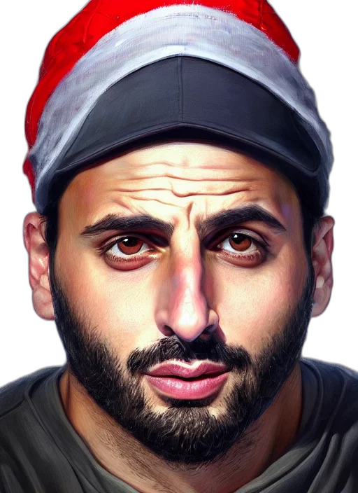 face, hat, photorealistic, cartoon transparent PNG cut-out
