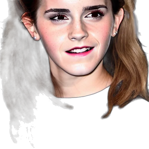 face, hair, photorealistic, cartoon transparent PNG cut-out