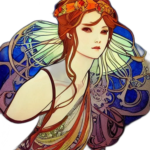 dress, jewelry, crown, fantasy art transparent PNG cut-out