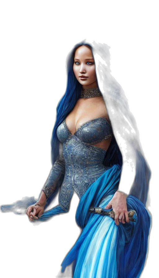 dress, jewelry, fantasy art, concept art transparent PNG cut-out