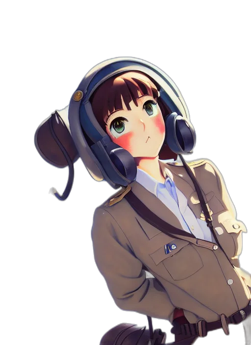 jacket, staff, robot, face transparent PNG cut-out