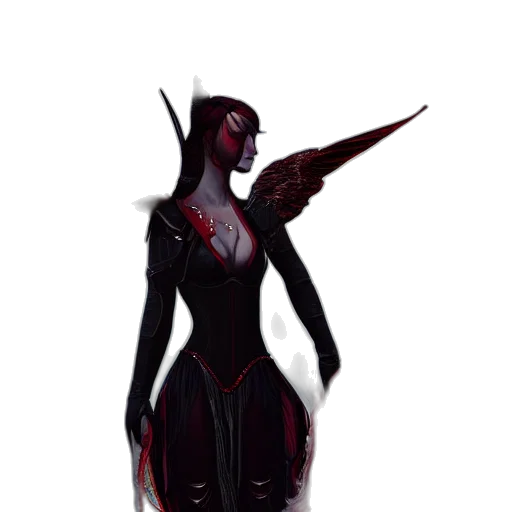 dress, staff, creature, mask transparent PNG cut-out