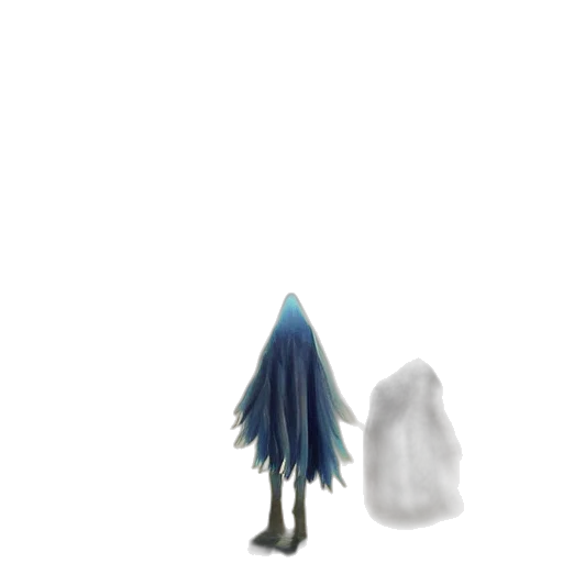 hair, creature, dress, mask transparent PNG cut-out