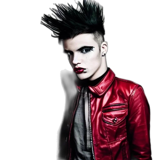 jacket, hair, creature, photorealistic transparent PNG cut-out