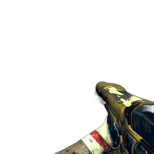 weapon, 3d render, golden, kennedy transparent PNG cut-out