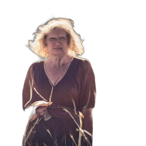 dress, hat, staff, face transparent PNG cut-out