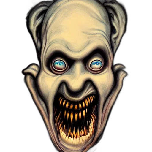 face, mask, creature, concept art transparent PNG cut-out