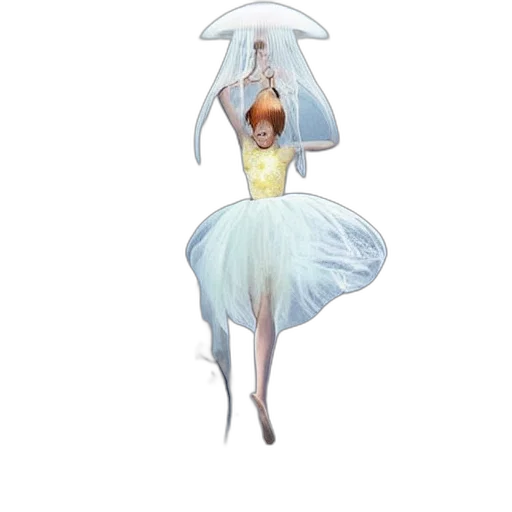 dress, umbrella, hat, hair transparent PNG cut-out