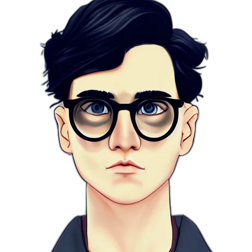 face, cartoon, pixel art, comic book art transparent PNG cut-out