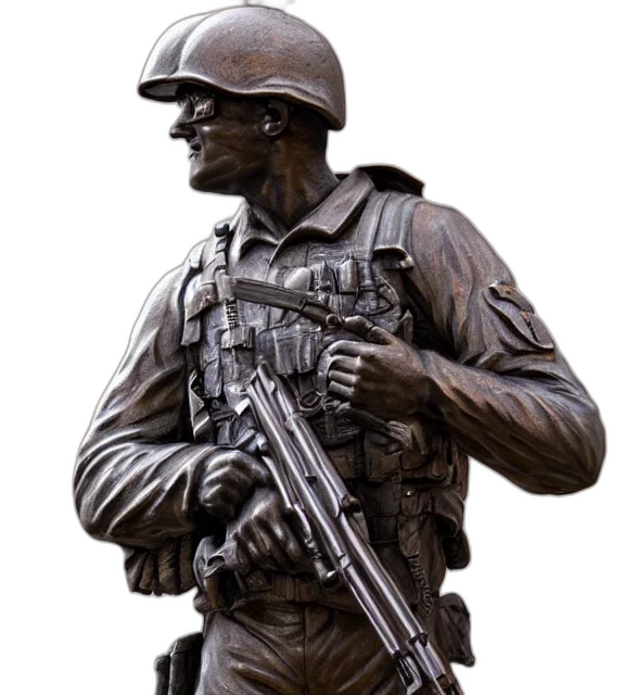 weapon, staff, face, jacket transparent PNG cut-out