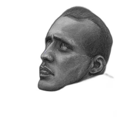 face, mask, photorealistic, pencil sketch transparent PNG cut-out