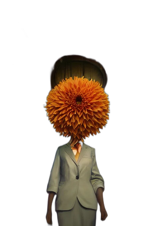 mask, hair, hat, staff transparent PNG cut-out