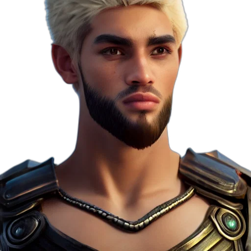face, dragon, hair, staff transparent PNG cut-out