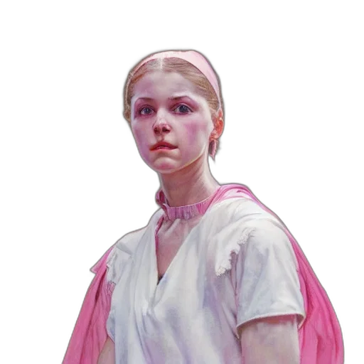 face, dress, staff, creature transparent PNG cut-out