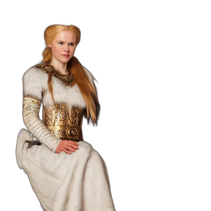 crown, dress, sword, fantasy art transparent PNG cut-out
