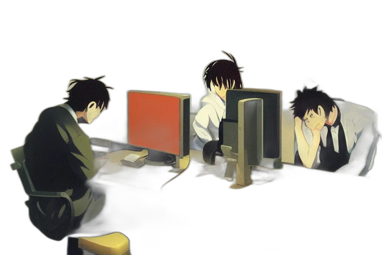 concept art, anime, pixel art, cyberpunk transparent PNG cut-out