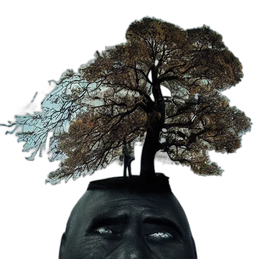 tree, face, mask, crown transparent PNG cut-out