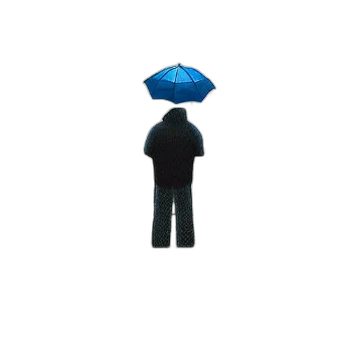 umbrella, jacket, staff, hat transparent PNG cut-out