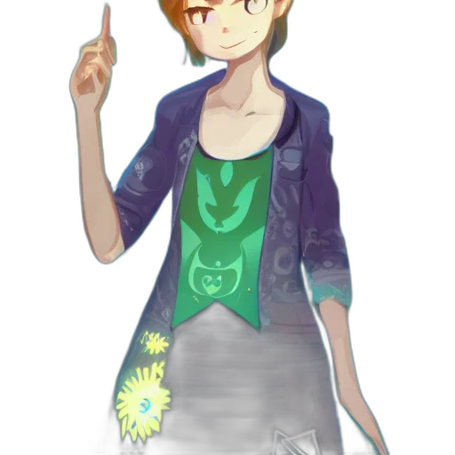 staff, jacket, pixel art, anime transparent PNG cut-out