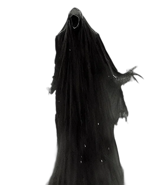 dress, staff, mask, creature transparent PNG cut-out