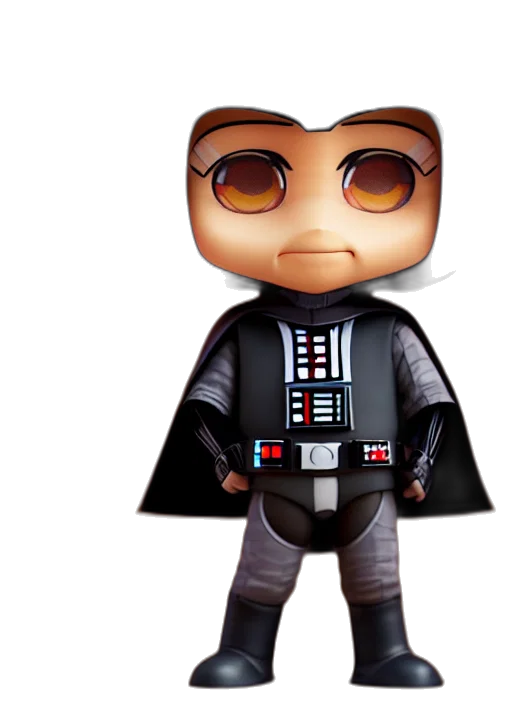 3d render, concept art, pixel art, darth transparent PNG cut-out