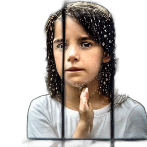 face, photorealistic, photo, sad transparent PNG cut-out