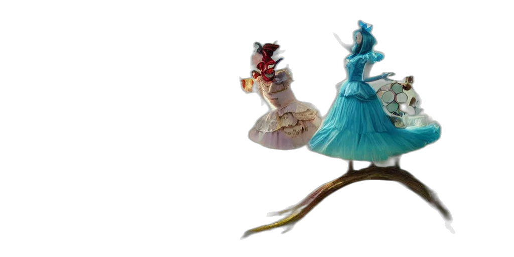 dress, crown, jewelry, 3d render transparent PNG cut-out