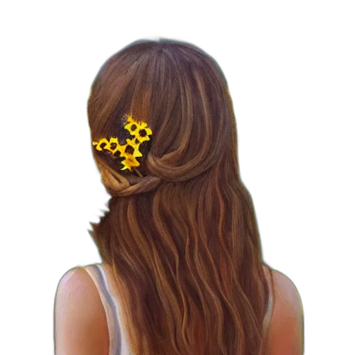 hair, crown, jewelry, staff transparent PNG cut-out