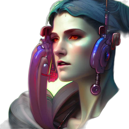 face, staff, jewelry, robot transparent PNG cut-out