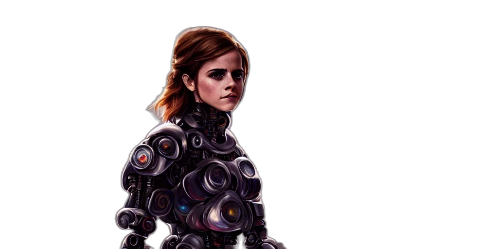 robot, concept art, cyberpunk, comic book art transparent PNG cut-out