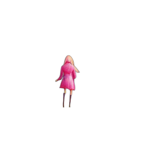 dress, creature, hair, robot transparent PNG cut-out