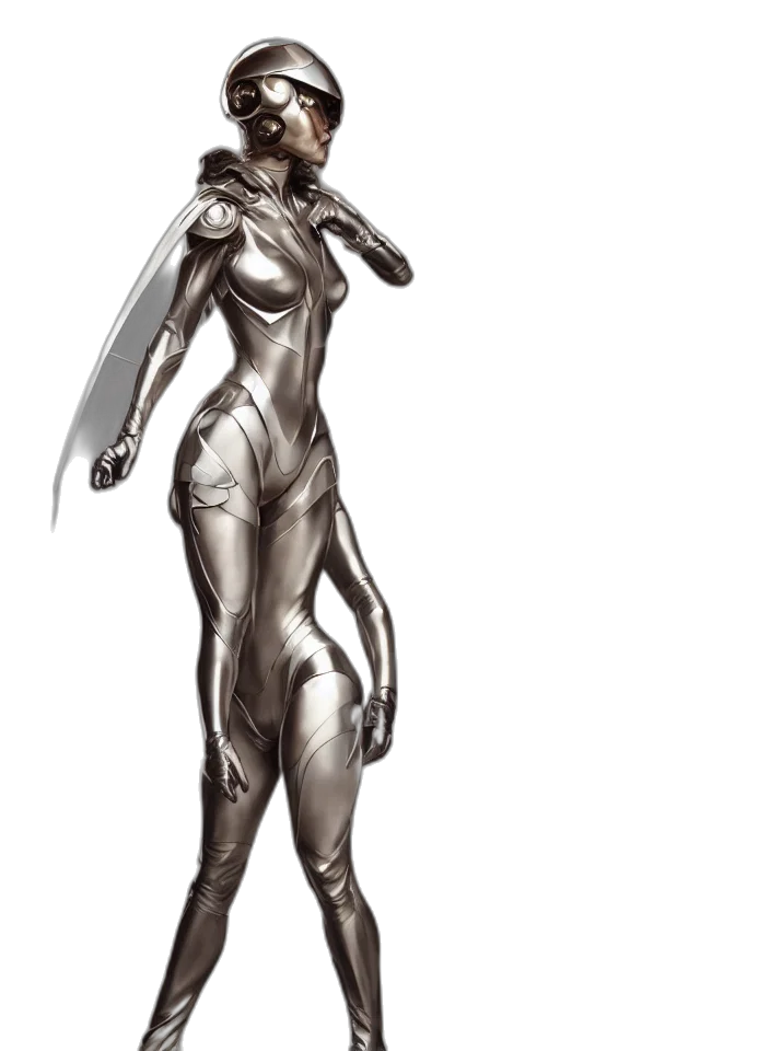 robot, creature, staff, concept art transparent PNG cut-out